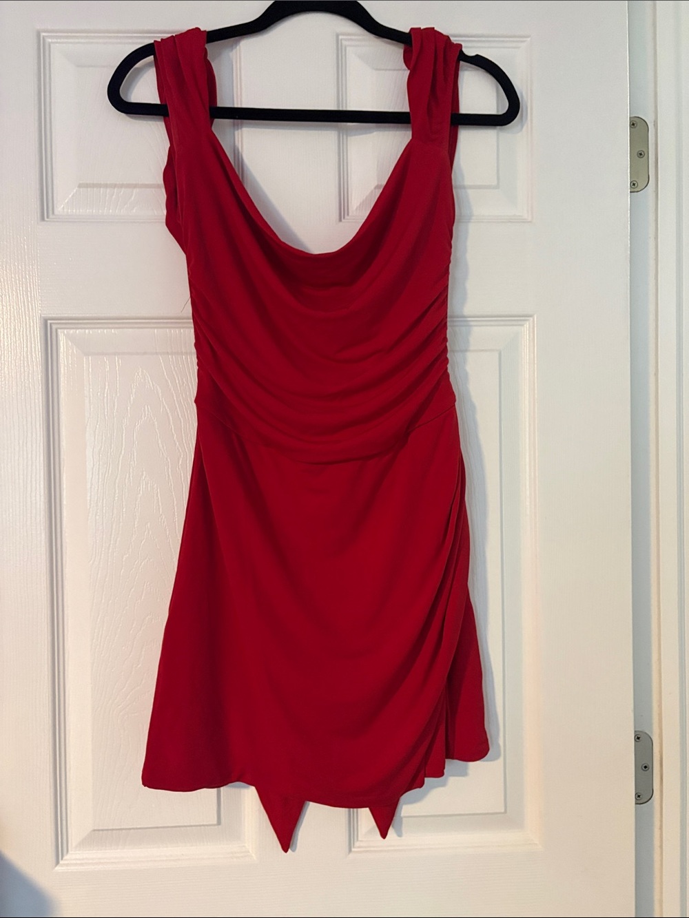 Tiger Mist Red Cowl Neck Mini Dress